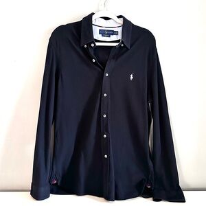 Ralph Lauren - Men’s, Navy Blue, FeatherWeight Mesh, Button Down Shirt, L
